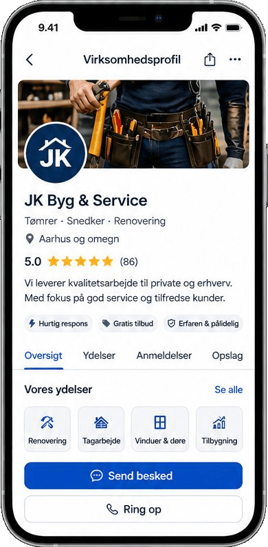 Forhåndsvisning af SalgSelv-appen — Virksomheder